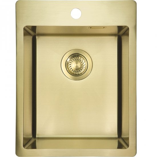 DEANTE Zlewozmywak stalowy OLFATO PRECIOUS złoty szczotkowany 1-komorowy ZPO_R10E