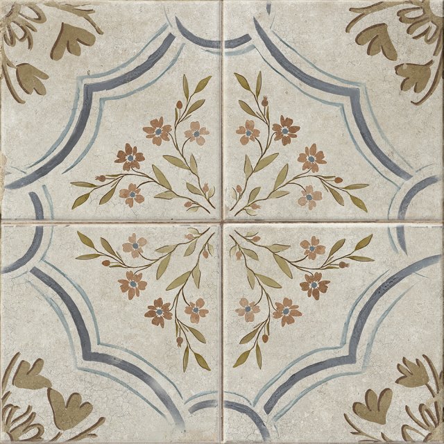 Gres szkliwiony LAVRI multicolour mat patchwork 42x42 gat. I Cersanit