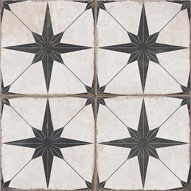 Gres szkliwiony VESARIO patchwork black mat 42x42 gat. I Cersanit