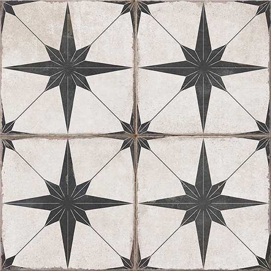 Gres szkliwiony VESARIO patchwork black mat 42x42 gat. I Cersanit