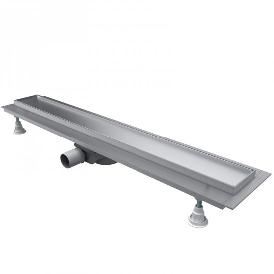 OMNIRES Odpływ liniowy LOWFIX z maskownicą do wklejenia płytek 70 cm srebrny półmat LOWFIX70TSL