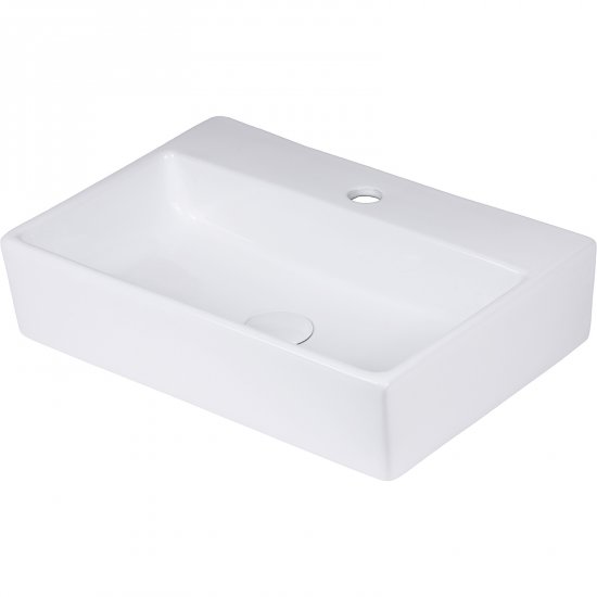 UPTREND Umywalka nablatowa CORFU 51x36 z otworem na baterię biała TR414