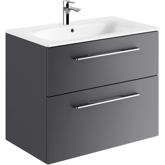 KOŁO Zestaw meblowy NOVA PRO PREMIUM szafka wisząca 80x50,2x63,5 lava mat z umywalką 501324001