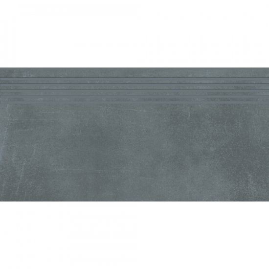 Gres szkliwiony stopnica VELVET CONCRETE grey mat 29,8x59,8 gat. I