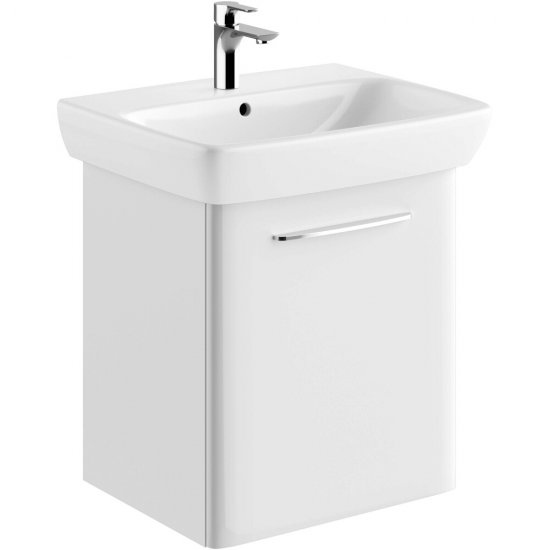 KOŁO Zestaw meblowy NOVA PRO 60 szafka wisząca 49,3x40,1x55,7 biała połysk z umywalką M39006000