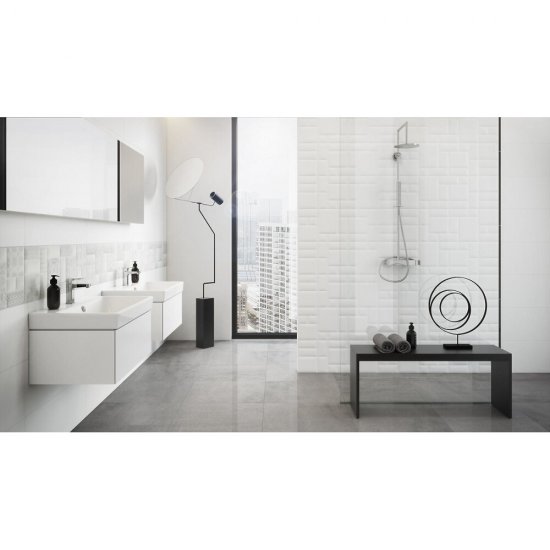 Płytka ścienna PILLOW GAME white structure mat 29x89 240 gat. I