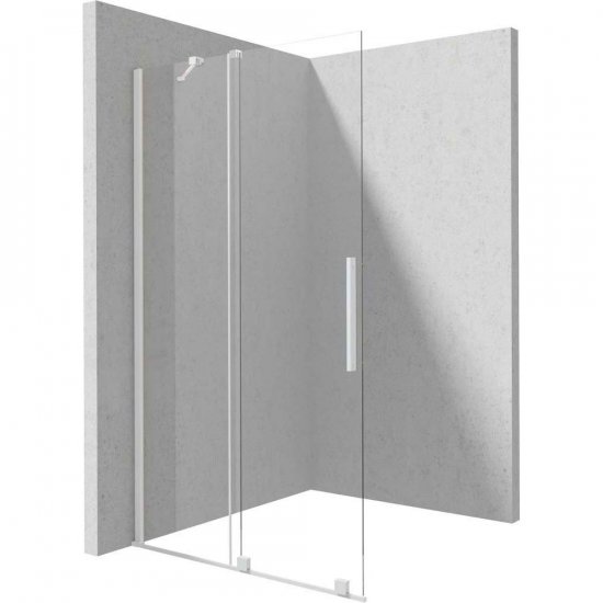 DEANTE Ścianka prysznicowa PRIZMA walk-in przesuwna 100x195 cm biała KTJ_A30R