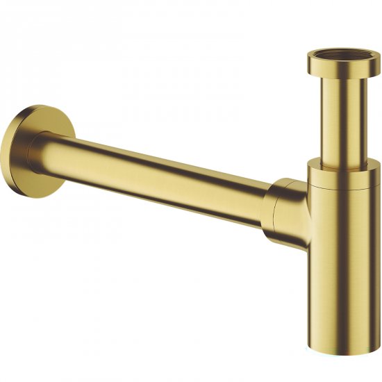 OMNIRES Syfon umywalkowy ozdobny mosiądz szczotkowany A186BSB