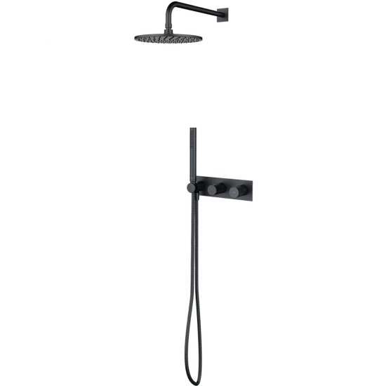 OMNIRES System prysznicowy CONTOUR podtynkowy antracyt szczotkowany SYSCT10AT