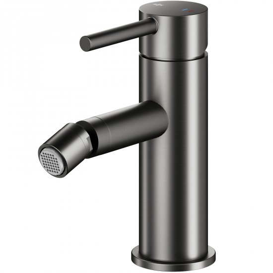 KFA Bateria bidetowa stojąca MOZA click-clack gun metal grey PVD 5037-015-61