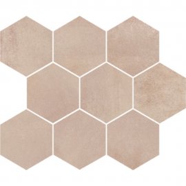 Płytka ścienna mozaika ARLEQUINI cream hexagon mat 28x33,7 gat. I