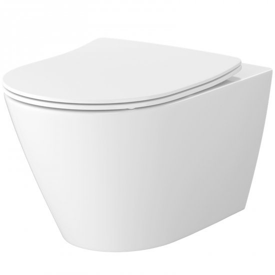 CERSANIT Miska podwieszana CITY PRO OVAL VORTEX z deską duroplastową  MOONWAY SPOT SL S4004-137