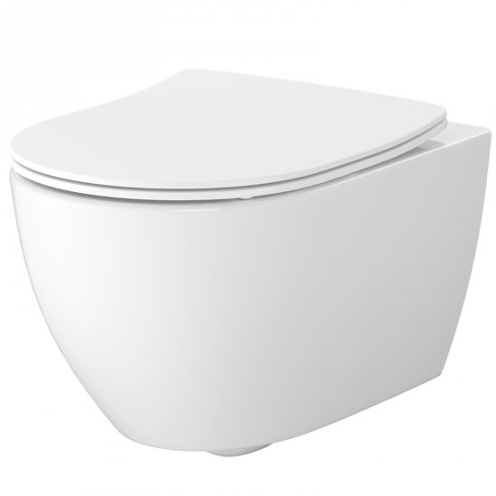 CERSANIT Miska podwieszana ZEN PRO OVAL VORTEX z deską duroplastową MOONWAY SPOT SL S4006-005