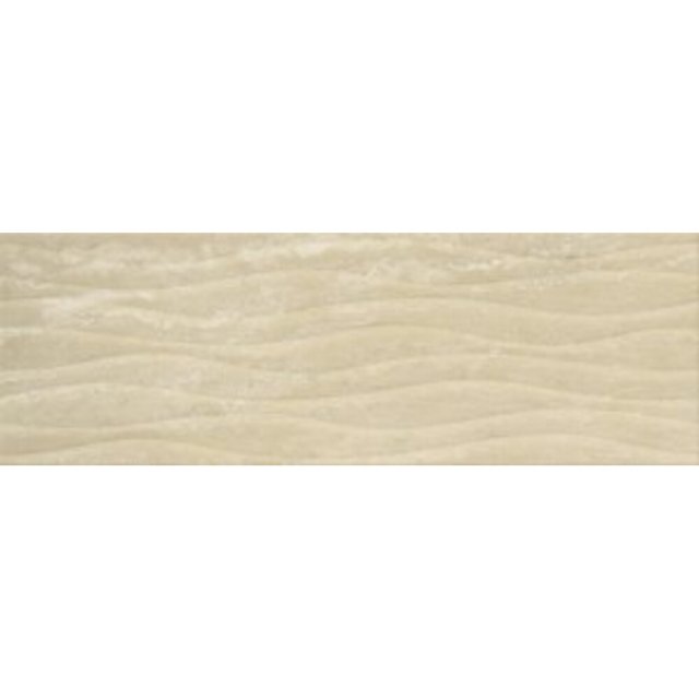 Płytka ścienna SOFT TRAVERTIN beige structure glossy wave 20x60 gat. II