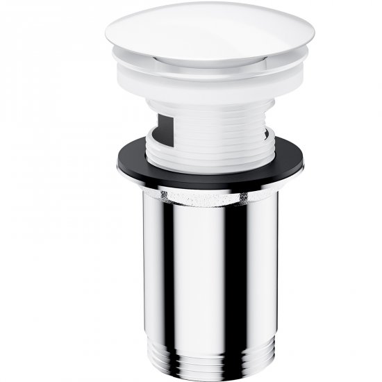 OMNIRES Korek KLIK-KLAK do umywalki z przelewem biały połysk A706BP