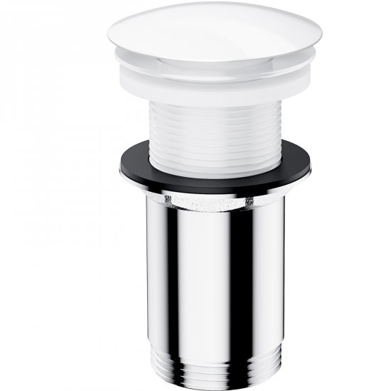 OMNIRES Korek KLIK-KLAK do umywalki bez przelewu biały połysk A716BP