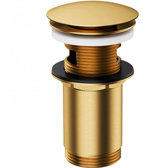 OMNIRES Korek KLIK-KLAK do umywalki z przelewem złoto szczotkowane A706GLB