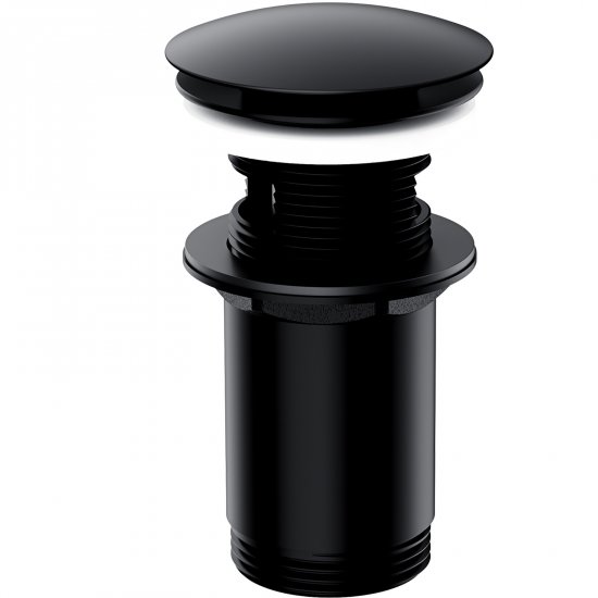 OMNIRES Korek KLIK-KLAK do umywalki z przelewem czarny mat A706BL