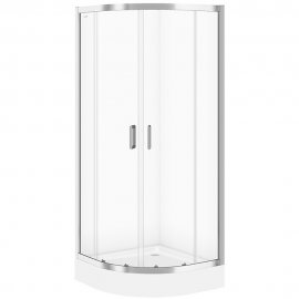 CERSANIT Kabina prysznicowa półokrągła ARTECO 80x190 szkło transparentne S157-001