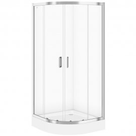 CERSANIT Kabina prysznicowa półokrągła ARTECO 90x190 szkło transparentne S157-002