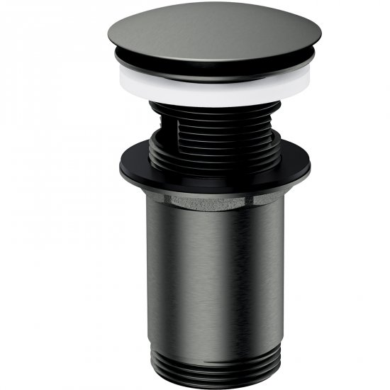 OMNIRES Korek KLIK-KLAK do umywalki z przelewem grafit szczotkowany A706GR