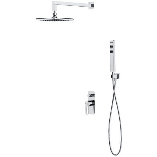 CERSANIT Zestaw prysznicowy podtynkowy MILLE chrom z baterią wannowo-prysznicową S952-012