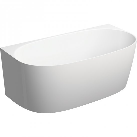 OMNIRES Wanna przyścienna VALENCIA M+ 148x77 biała połysk VALENCIA148SWPBP