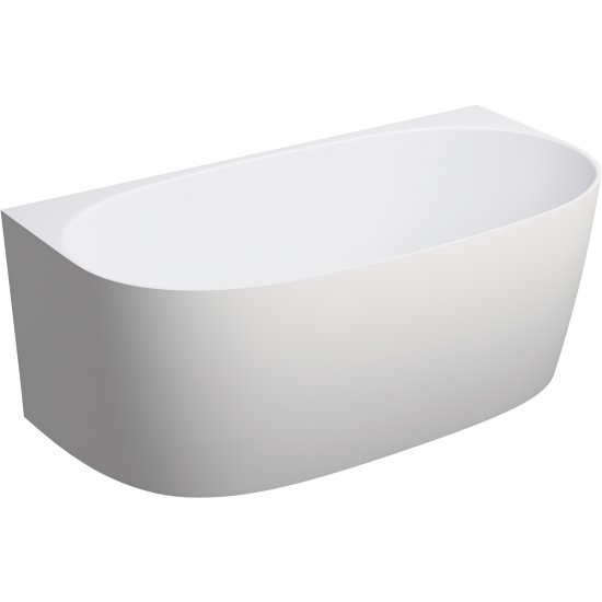 OMNIRES Wanna przyścienna VALENCIA M+ 148x77 biała mat VALENCIA148SWPBM