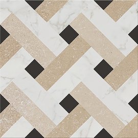Gres szkliwiony MODERN PATCHWORK beige mat 29,8x29,8 gat. II