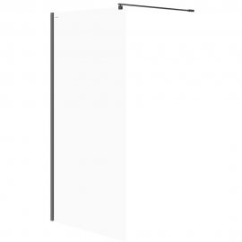 CERSANIT Kabina prysznicowa WALK-IN MILLE czarna 100x200 szkło transparentne S161-003