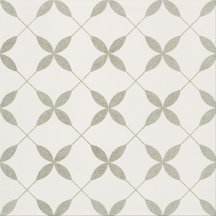 Gres szkliwiony PATCHWORK CONCEPT white-grey clover pattern satin 29,8x29,8 gat. I