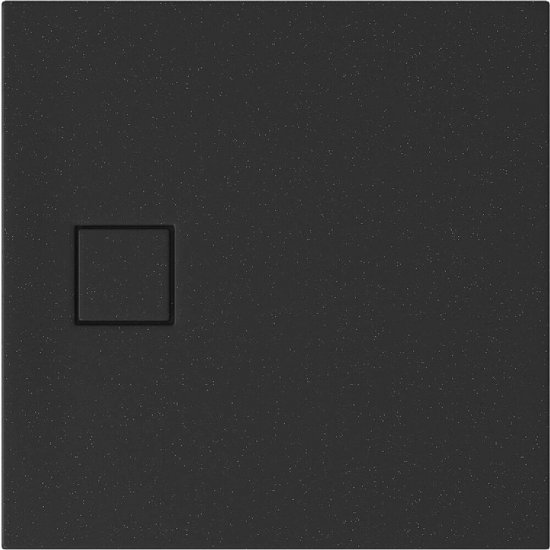 CERSANIT Brodzik kwadratowy SET B458 TAKO SLIM 80x4 czarny mat + syfon (VIRT) S932-165