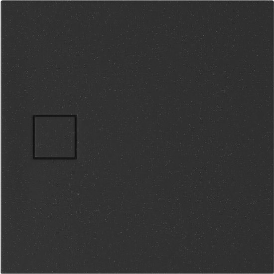 CERSANIT Brodzik kwadratowy SET B459 TAKO SLIM 90x4 czarny mat + syfon (VIRT) S932-166