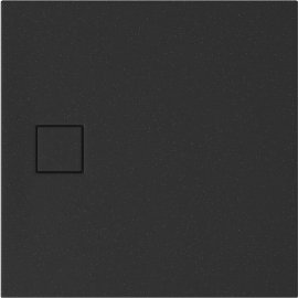 CERSANIT Brodzik kwadratowy SET B459 TAKO SLIM 90x4 czarny mat + syfon (VIRT) S932-166