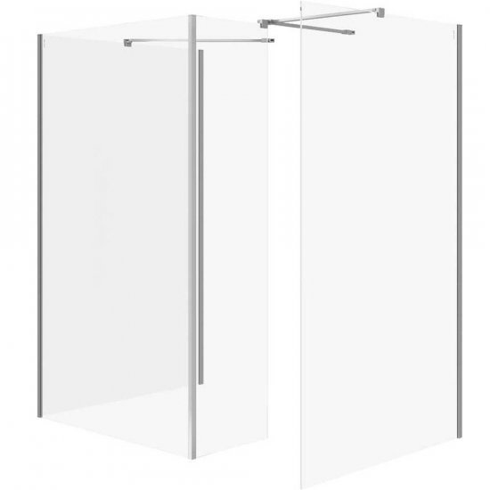 CERSANIT Ścianka prysznicowa walk-in MILLE 90x90x90x30x200 chrom S601-193