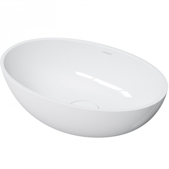 OMNIRES Umywalka nablatowa SHELL M+ biały połysk 50x32 SHELL500UNBP
