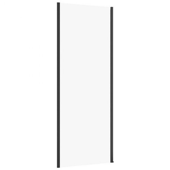 Ścianka prysznicowa boczna LARGA czarna 80x195 szkło transparentne