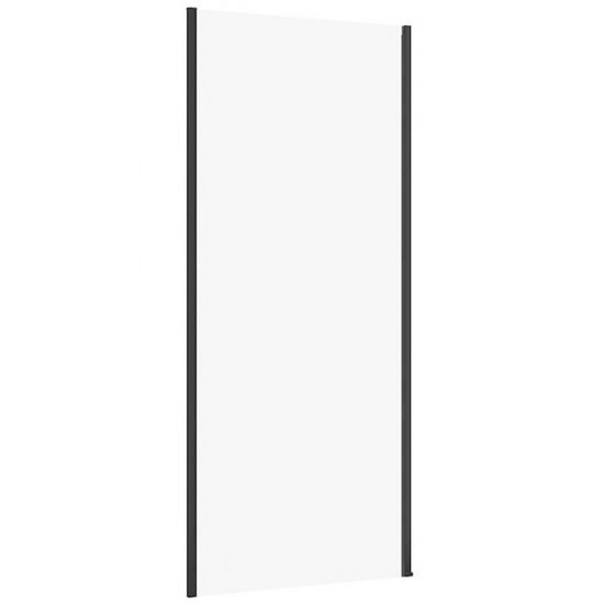 Ścianka prysznicowa boczna LARGA czarna 90x195 szkło transparentne