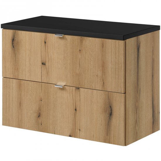COMAD Szafka podumywalkowa NOVA OAK z blatem BLACK 80 cm