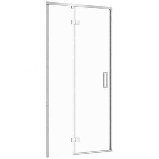 Drzwi prysznicowe LARGA chrom 100x195 LEWE szkło transparentne
