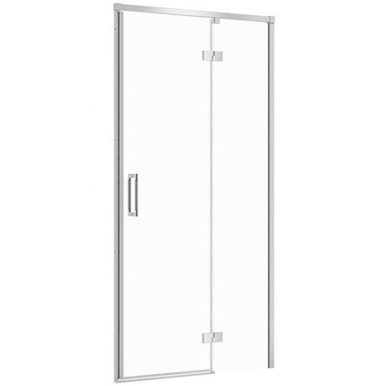 Drzwi prysznicowe LARGA chrom 100x195 PRAWE szkło transparentne