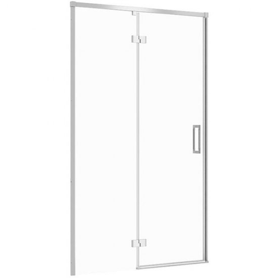 Drzwi prysznicowe LARGA chrom 120x195 LEWE szkło transparentne