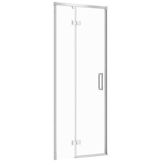 Drzwi prysznicowe LARGA chrom 80x195 LEWE szkło transparentne
