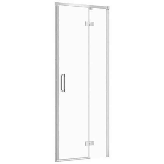 Drzwi prysznicowe LARGA chrom 80x195 PRAWE szkło transparentne