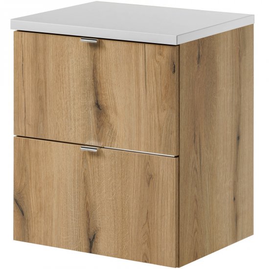 COMAD Szafka podumywalkowa NOVA OAK z blatem WHITE 50 cm