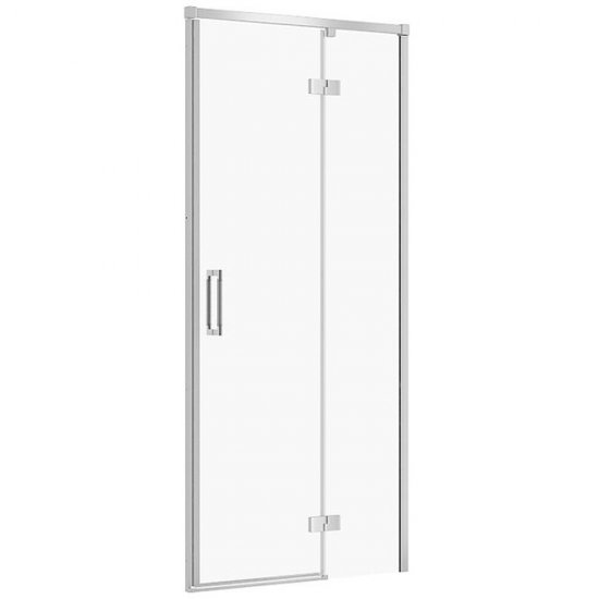 Drzwi prysznicowe LARGA chrom 90x195 PRAWE szkło transparentne