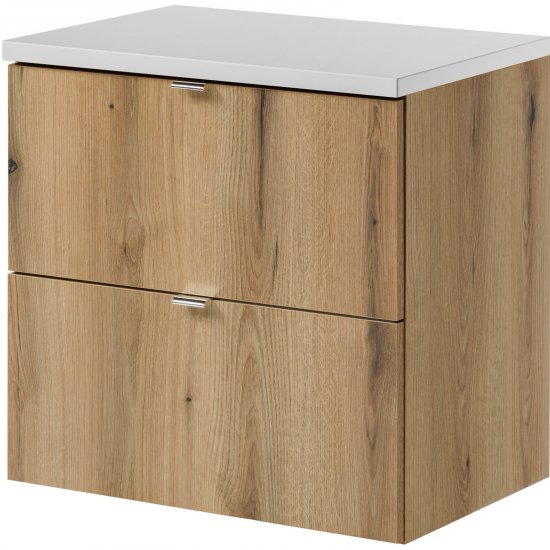 COMAD Szafka podumywalkowa NOVA OAK z blatem WHITE 60 cm