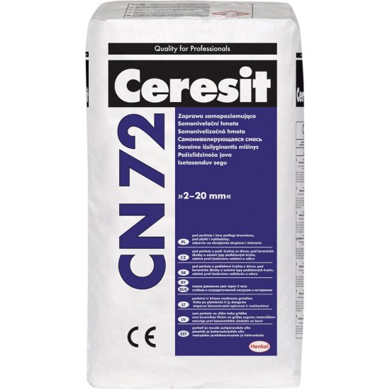 Samoczynnie wygładzająca się zaprawa CERESIT CN 72 25kg
