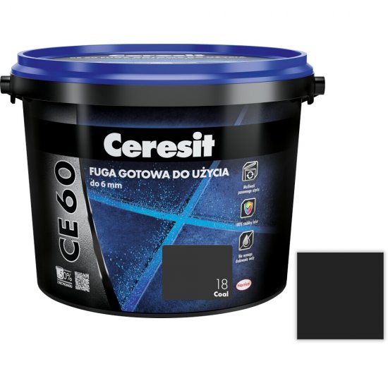 Fuga gotowa do użycia CERESIT CE 60 coal 18 2kg