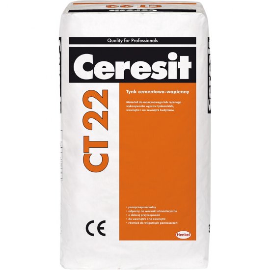 Tynk cementowo-wapienny CERESIT CT 22 30kg